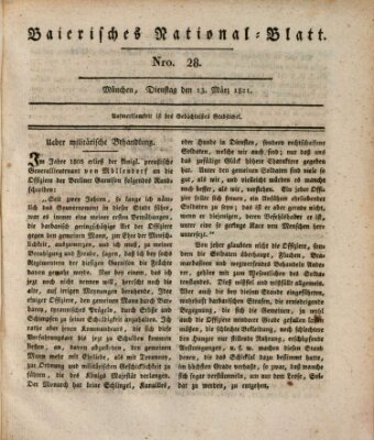 Baierisches National-Blatt Dienstag 13. März 1821