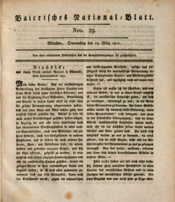 Baierisches National-Blatt Donnerstag 15. März 1821