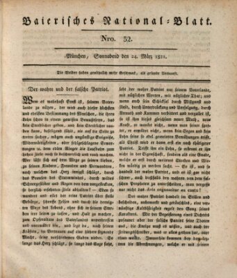 Baierisches National-Blatt Samstag 24. März 1821