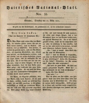 Baierisches National-Blatt Dienstag 27. März 1821