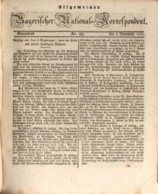 Allgemeiner bayerischer National-Korrespondent Mittwoch 3. November 1830