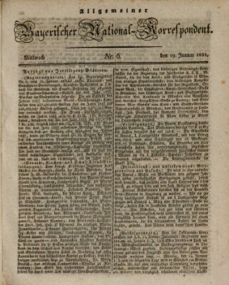 Allgemeiner bayerischer National-Korrespondent Mittwoch 19. Januar 1831