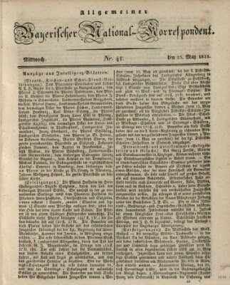 Allgemeiner bayerischer National-Korrespondent Mittwoch 25. Mai 1831