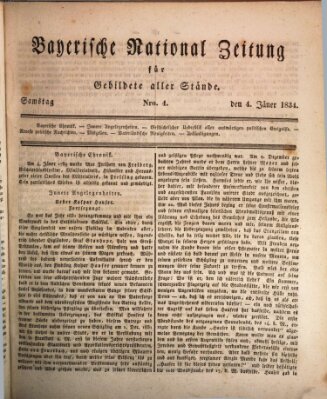 Bayerische National-Zeitung Samstag 4. Januar 1834