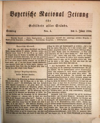 Bayerische National-Zeitung Sonntag 5. Januar 1834