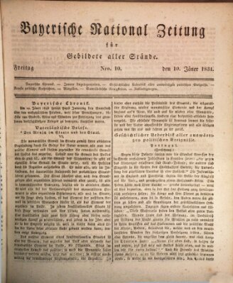 Bayerische National-Zeitung Freitag 10. Januar 1834