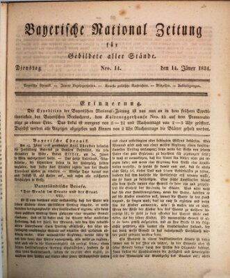 Bayerische National-Zeitung Dienstag 14. Januar 1834