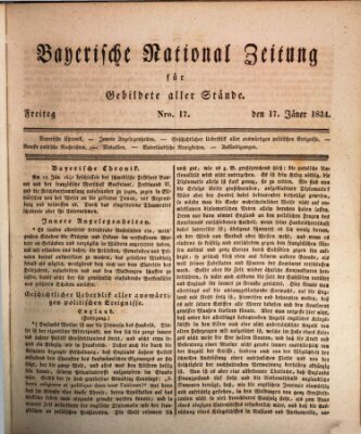 Bayerische National-Zeitung Freitag 17. Januar 1834