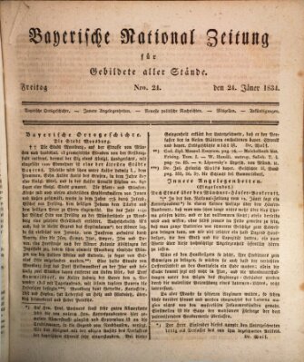 Bayerische National-Zeitung Freitag 24. Januar 1834