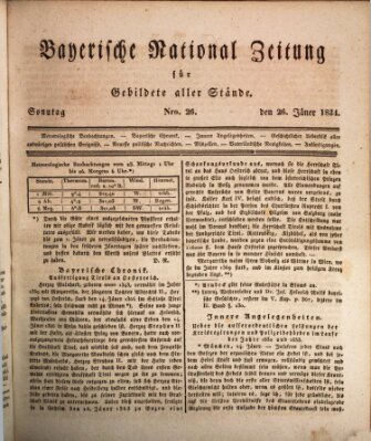 Bayerische National-Zeitung Sonntag 26. Januar 1834