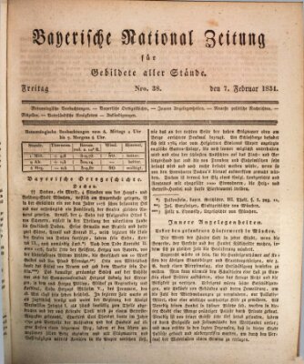 Bayerische National-Zeitung Freitag 7. Februar 1834