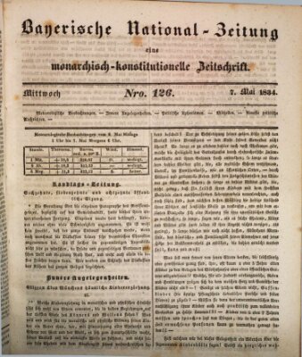 Bayerische National-Zeitung Mittwoch 7. Mai 1834