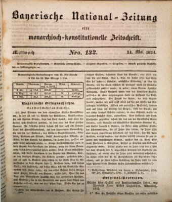 Bayerische National-Zeitung Mittwoch 14. Mai 1834