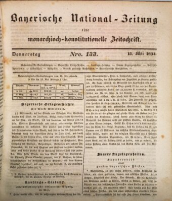 Bayerische National-Zeitung Donnerstag 15. Mai 1834