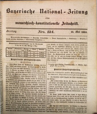 Bayerische National-Zeitung Freitag 16. Mai 1834