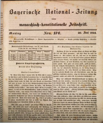 Bayerische National-Zeitung Montag 30. Juni 1834