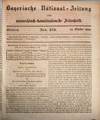 Bayerische National-Zeitung Dienstag 14. Oktober 1834