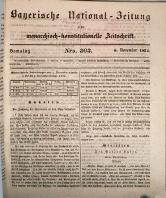 Bayerische National-Zeitung Samstag 8. November 1834