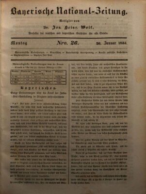 Bayerische National-Zeitung Montag 26. Januar 1835