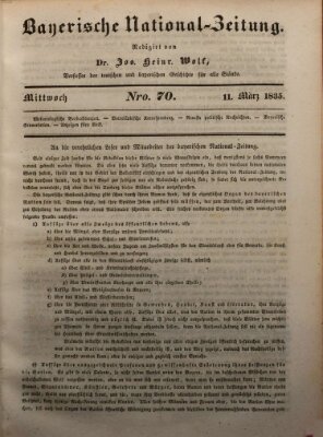 Bayerische National-Zeitung Mittwoch 11. März 1835