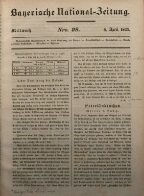 Bayerische National-Zeitung Mittwoch 8. April 1835