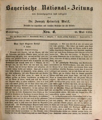 Bayerische National-Zeitung Sonntag 10. Mai 1835