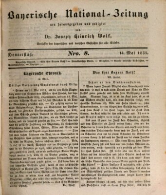 Bayerische National-Zeitung Donnerstag 14. Mai 1835