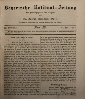 Bayerische National-Zeitung Donnerstag 21. Mai 1835