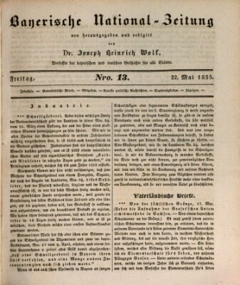 Bayerische National-Zeitung Freitag 22. Mai 1835