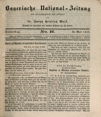 Bayerische National-Zeitung Donnerstag 28. Mai 1835