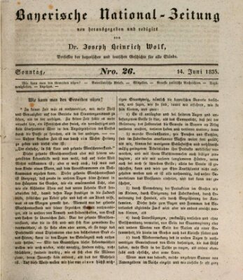 Bayerische National-Zeitung Sonntag 14. Juni 1835