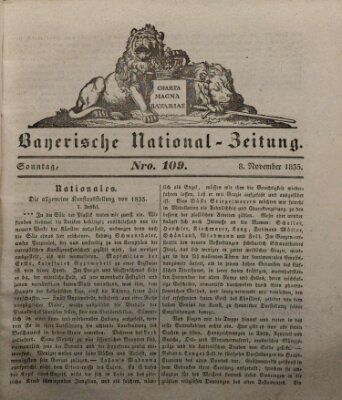 Bayerische National-Zeitung Sonntag 8. November 1835