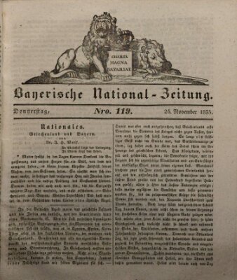 Bayerische National-Zeitung Donnerstag 26. November 1835