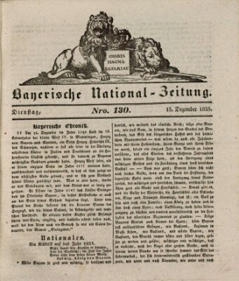 Bayerische National-Zeitung Dienstag 15. Dezember 1835