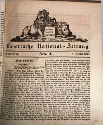 Bayerische National-Zeitung Donnerstag 7. Januar 1836