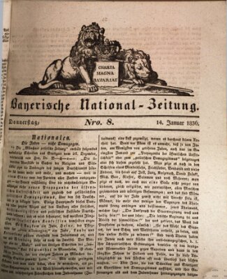 Bayerische National-Zeitung Donnerstag 14. Januar 1836