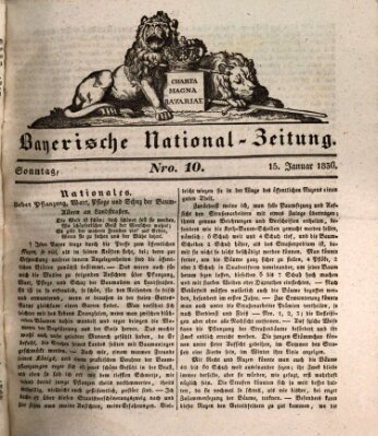 Bayerische National-Zeitung Sonntag 17. Januar 1836