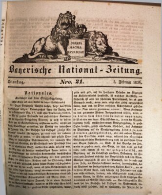 Bayerische National-Zeitung Freitag 5. Februar 1836