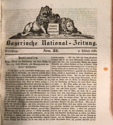 Bayerische National-Zeitung Dienstag 9. Februar 1836