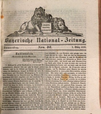 Bayerische National-Zeitung Donnerstag 3. März 1836