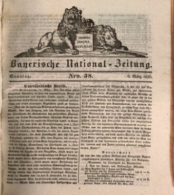 Bayerische National-Zeitung Sonntag 6. März 1836