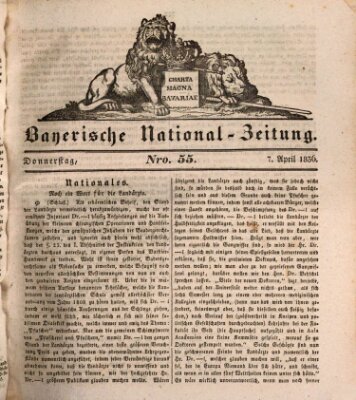 Bayerische National-Zeitung Donnerstag 7. April 1836