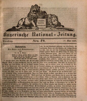 Bayerische National-Zeitung Dienstag 17. Mai 1836