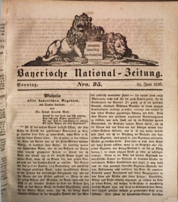 Bayerische National-Zeitung Sonntag 19. Juni 1836