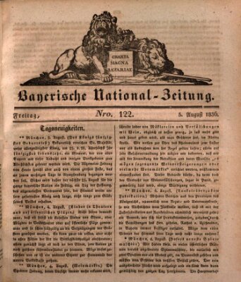 Bayerische National-Zeitung Freitag 5. August 1836