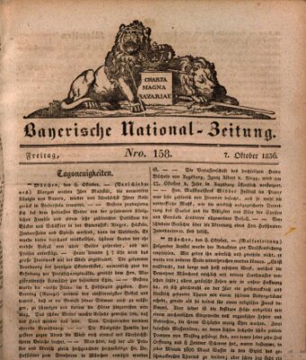 Bayerische National-Zeitung Freitag 7. Oktober 1836