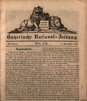 Bayerische National-Zeitung Dienstag 1. November 1836