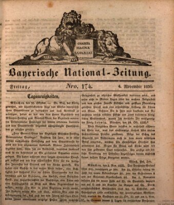 Bayerische National-Zeitung Freitag 4. November 1836