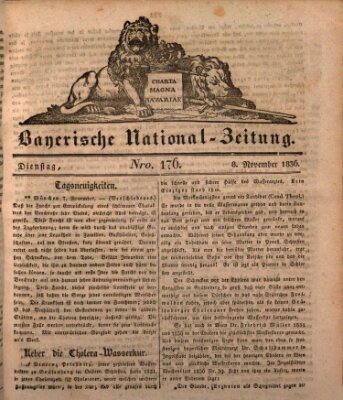 Bayerische National-Zeitung Dienstag 8. November 1836