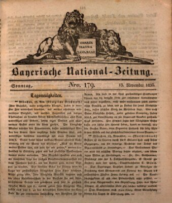 Bayerische National-Zeitung Sonntag 13. November 1836